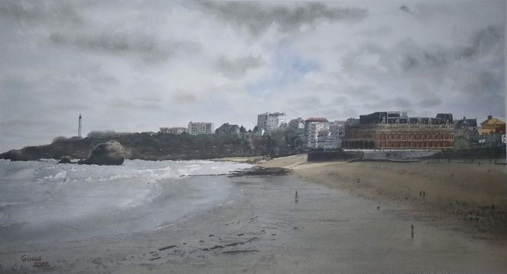 La grande plage. 40 x 76 cm (Reproducciones disponibles)