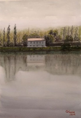 Reflects à l'Adour. 56 x 38 cm (Vendido)