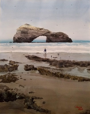 La roche percée. 49 x 39 cm (Collection privé, reproduction disponible)
