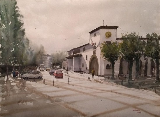 Au coeur d'Anglet. 56 x 76 cm. (Prix Departamental au Salon d'Automne de l'Association Fontaine Laborde)