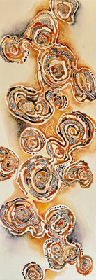 Spirit of the Bungles 106x38cm mixed media on paper SOLD