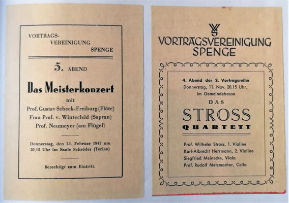 Programme der von Rasch gegründeten Vortragsvereinigung Spenge, Foto: Groeger-Archiv Spenge