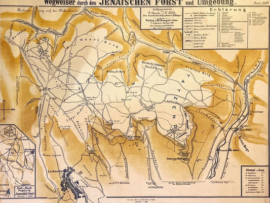 1897: Wanderkarte des Jenaer Forst