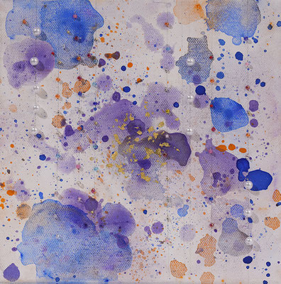 gentle rain  200㎜×200㎜　　mixed media