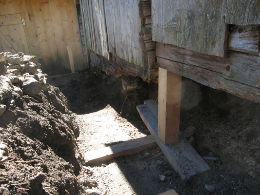 Fundament ist ausgegraben