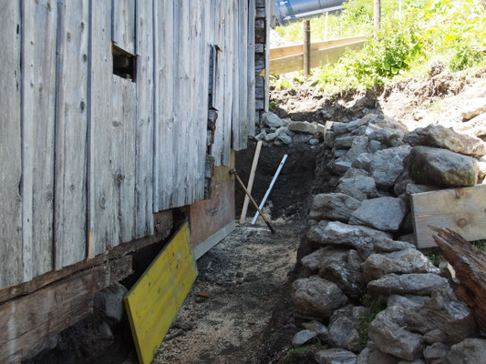 Die Schalung wird erstellt