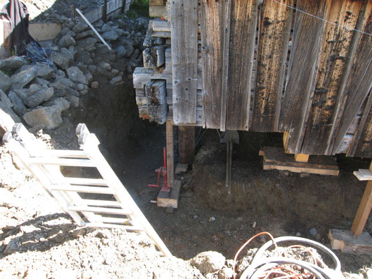 Fundament ist ausgegraben