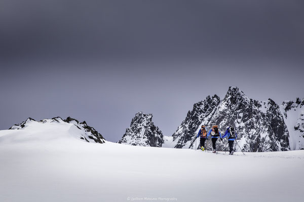 Les trois skieurs