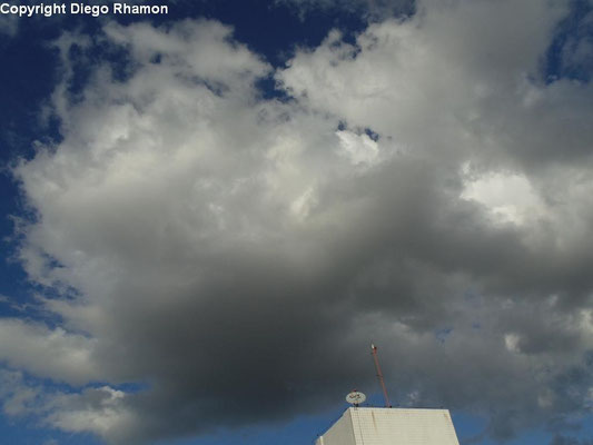 Cumulus mediocris vistas em Campina Grande, Paraíba, em 03/06/2014.