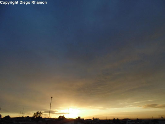 Altostratus virga vistas em João Pessoa, Paraíba, em 12/02/2014.
