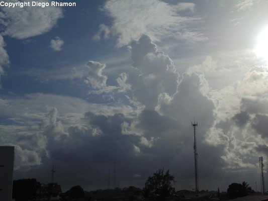 Cumulus congestus vista em João Pessoa, Paraíba, em 15/02/2014.