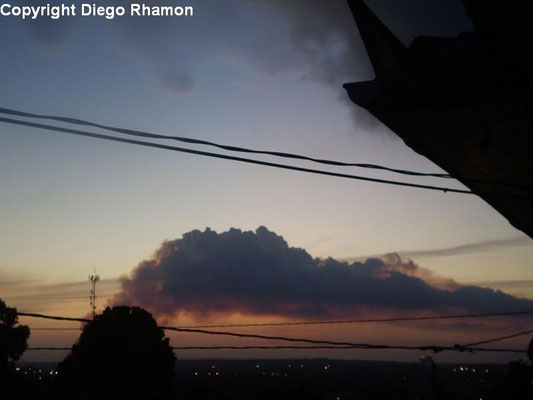 Pyrocumulus vista em João Pessoa, Paraíba, em 05/12/2009.