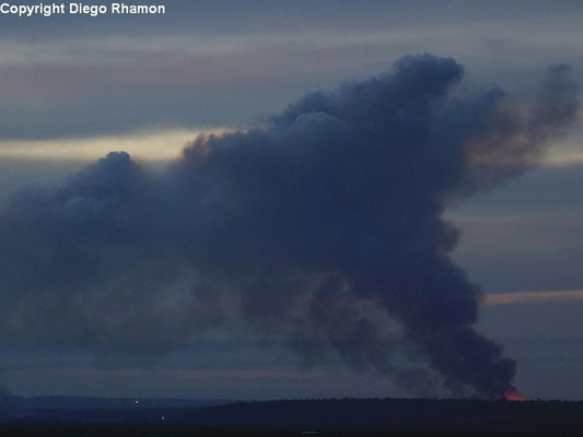 Pyrocumulus vistas em João Pessoa, Paraíba, em 28/02/2014.