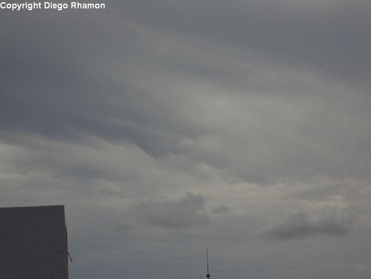 Mammatus associadas à Altostratus vistas em João Pessoa, Paraíba, em 22/02/2014.
