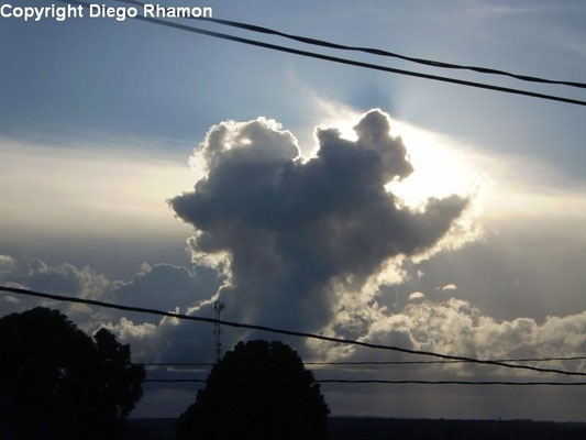 Cumulus mediocris vista em João Pessoa, Paraíba, em 16/01/2010.