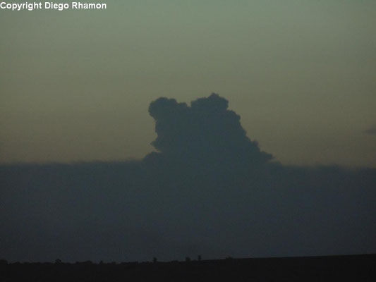 Cumulus congestus vista em João Pessoa, Paraíba, em 11/04/2014.