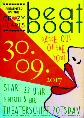 Beat Boat, Plakat, The Crazy Hearts, Theaterschiff Potsdam