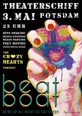 Beat Boat, Flyer, The Crazy Hearts, Theaterschiff Potsdam