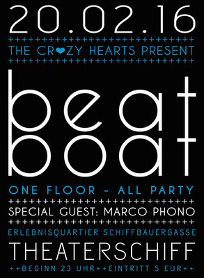 Beat Boat, Plakat, The Crazy Hearts, Theaterschiff Potsdam