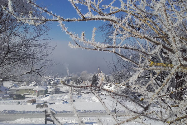 Winterstimmung vom Attersee-Chalet