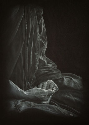 "Retreat", 50 x 70 cm, reference photo "Truthseeker8", pixabay
