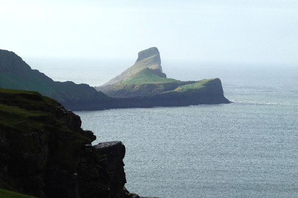 Wandern in Wales zur Insel Worm's Head, Ebbe und Flut