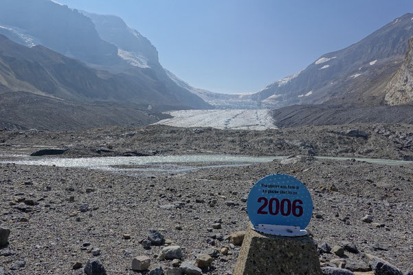 Columbia Icefield, Rückgang des Gletschers, Klimawandel, Icefields Parkway, Gletscher in Kanada, Kanada Nationalparks
