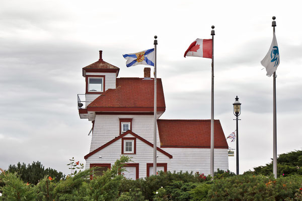 Fort Point Lighthouse in Liverpool , Nova Scotia Kanada