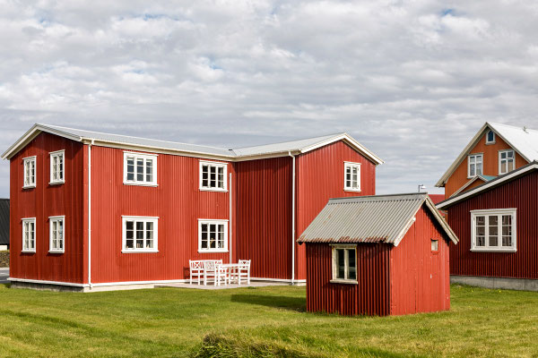 red houses