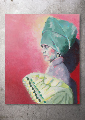 Madame Papillon, Acryl auf Canvas, 40 x 50 cm