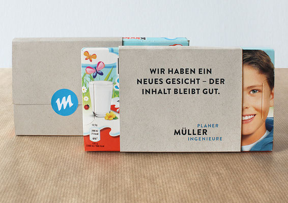 Werbegeschenk zum Launch des neuen Corporate Designs