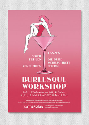 Burlesque-Workshop, Flyer A5