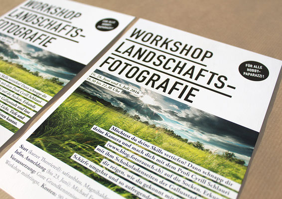 Workshop Landschafts-Fotografie, Flyer A5