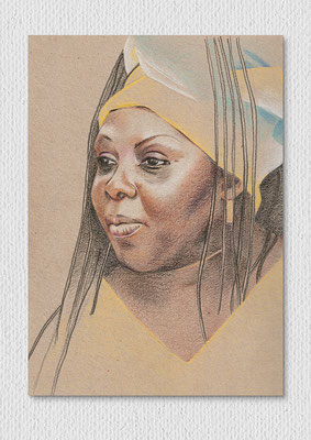 Fama, Farbstift auf Papier, 21 x 29 cm