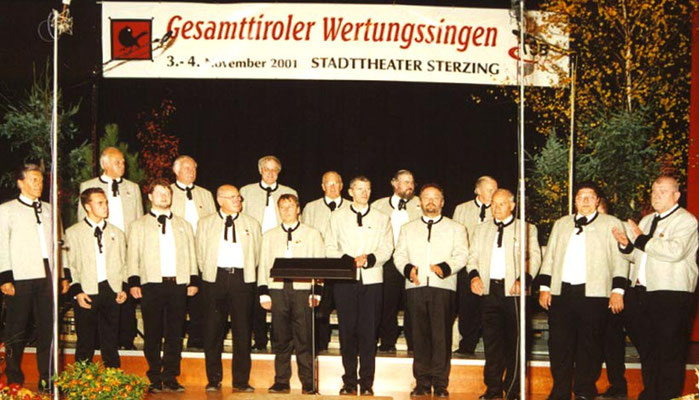 04. November 2001: 1.Gesamttiroler Wertungssingen in Sterzing