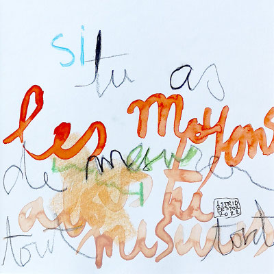 "Si tu as les moyens" - Aquarelle 2021- FESTOR Astrid © 2022