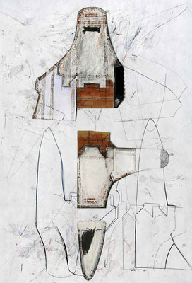 Imago, 94 x 64 cm, Collage/Zeichnung, 1/2024