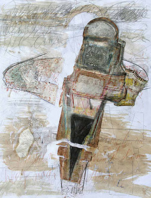 Imago, 78 x 60 cm, Collage/Zeichnung, 6/2023