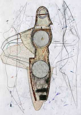 Imago, 45 x 32 cm, Collage/Zeichnung, 6/2023