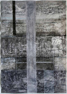 Dyslalie, 100 x 70 cm, mixed media auf Papier, 3/2022