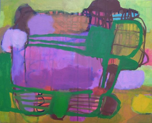 Gefüge 79, 2021, Acryl auf Leinwand,  45x 55 cm
