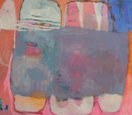 "Gefüge 37", 2019/21, Acryl auf Leinwand, 70 x 80 cm