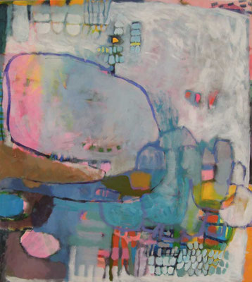 "Gefüge 39", 2019, Acryl auf Leinwand, 100 x 90 cm