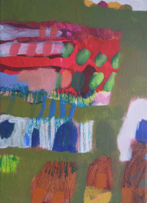 18, Acryl auf Leinwand, 2024/25, 28 x 20 cm