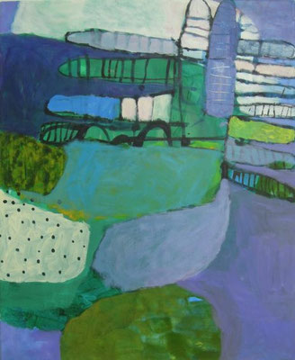 Gefüge 78, 2021, Acryl auf Leinwand, 55 x 45 cm