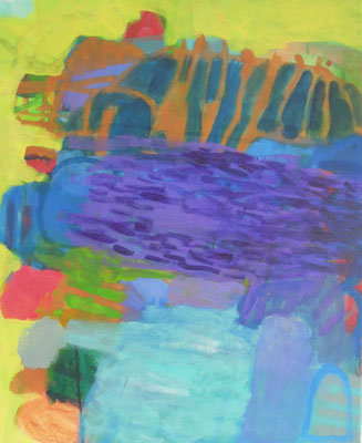 Gefüge 89, 2023, Acryl auf Leinwand, 55 x 45 cm