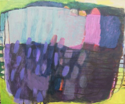Gefüge 75, 2021, Acryl auf Leinwand, 45 x 55 cm