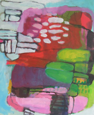 Gefüge 84, 2023, Acryl auf Leinwand, 55 x 45 cm