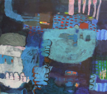 "Gefüge 42", 2019, Acryl auf Leinwand, 70 x 80 cm