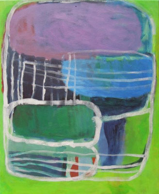 Gefüge 72, 2021, Acryl auf Leinwand, 55 x 45 cm